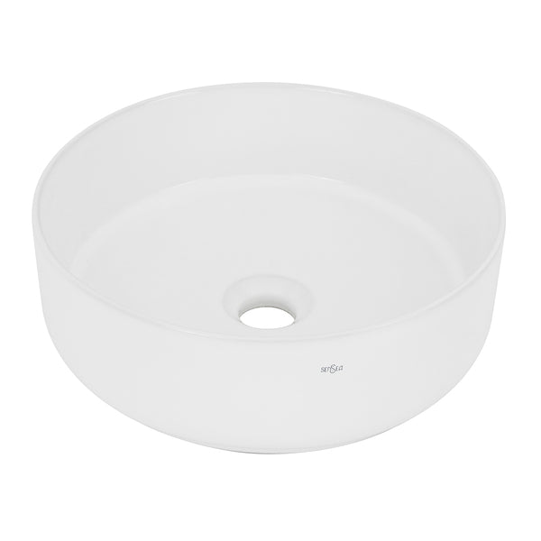 Cuba para Banheiro de Apoio Louça Redonda Branca 35cm Valência Sensea