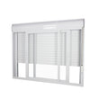 Janela Veneziana de Correr com Persiana Integrada 2 Folhas Alumínio Pintado Branco 120x150cm Linha Eco Nobre CRV