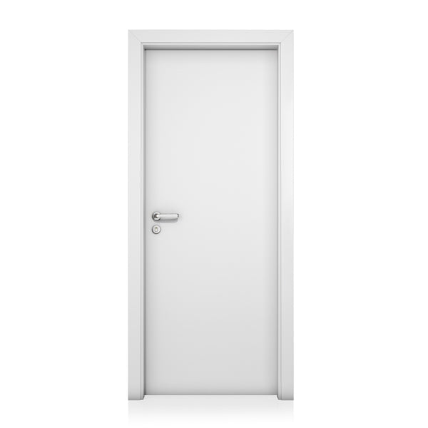 Kit Porta Lisa Madeira de Giro Direito|Esquerdo Branco 210x70cm Colméia com Batente Regulável 7,5 a 16cm Elo Concrem