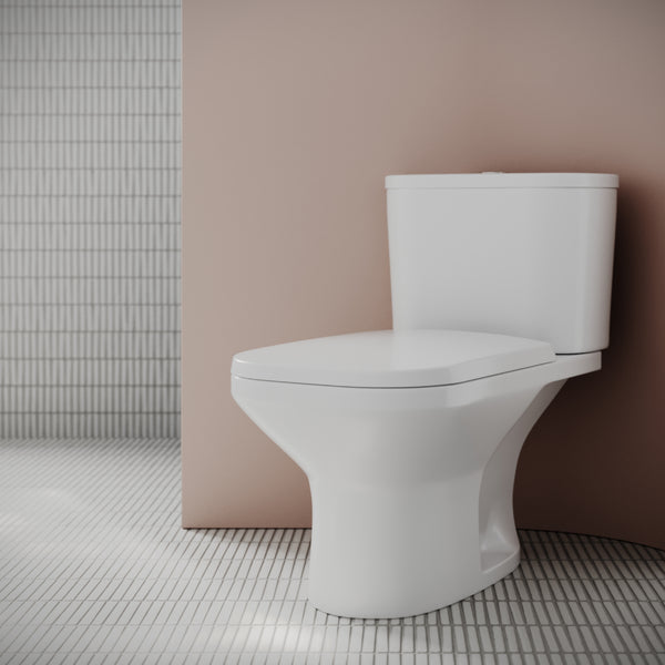 Kit Vaso Sanitário com Caixa Acoplada e Assento Branco Quadrado 3 e 6 litros Flow Kohler