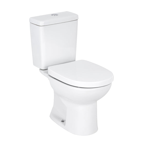 Kit Vaso Sanitário com Caixa Acoplada e Assento Branco 3 e 6 litros Debba Round Roca