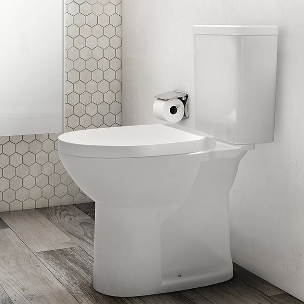 Kit Vaso Sanitário com Caixa Acoplada e Assento Branco 3 e 6 litros Debba Round Roca
