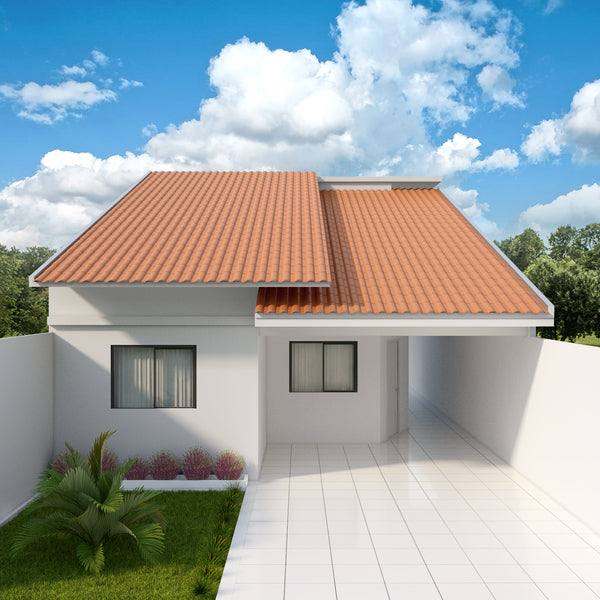 Telha de PVC Colonial Americana 2,30mx86cm Cerâmica Precon