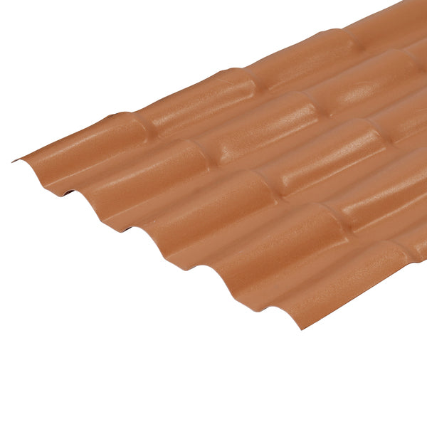 Telha de PVC Colonial Americana 2,30mx86cm Cerâmica Precon