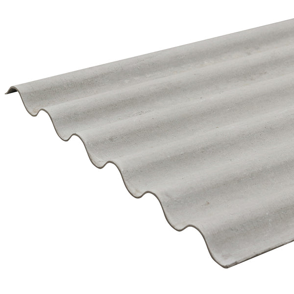 Telha de Fibrocimento Ondulada 244x110cm 5mm Cinza Brasilit