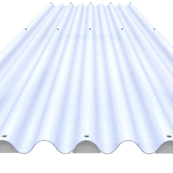 Telha de Polipropileno Ondulada 110x244cm 1,2mm Translúcida Atco